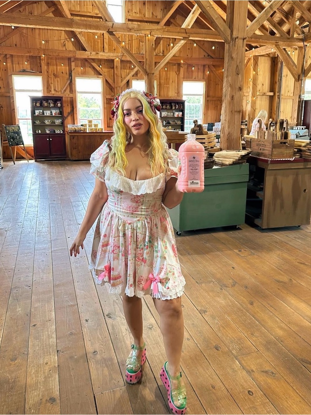 Strawberry shortcake DOLLSKILL satin dress